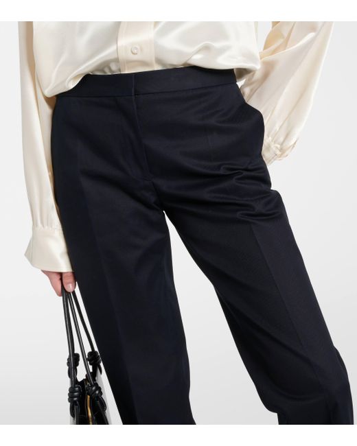 Pantalon slim en coton Jil Sander en coloris Blue