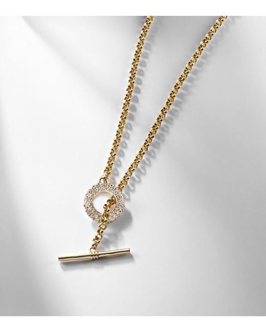 STONE AND STRAND White 14Kt Chain Necklace With Diamonds