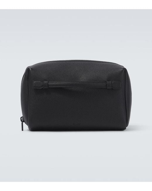 Loro Piana Kosmetiketui Extra Medium Aus Leder in Black für Herren