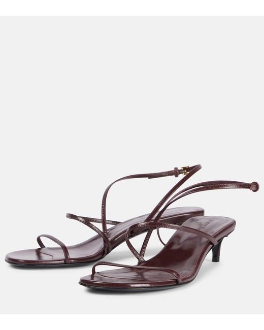 Khaite Red Loop 35 Leather Sandals