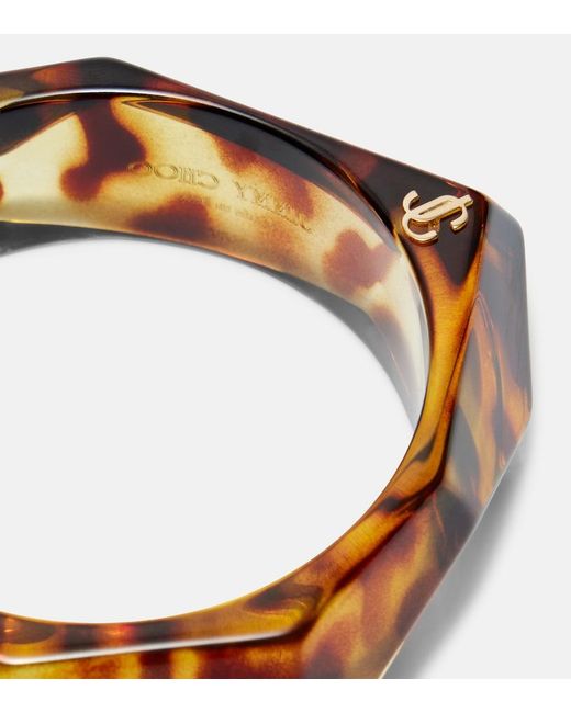 Jimmy Choo Orange Faceted Bangle