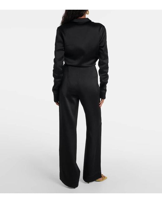 Pantaloni A Gamba Larga di Totême  in Black