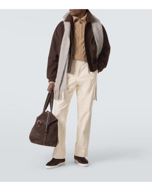 Christian Louboutin Slip-Ons St Louis Aus Veloursleder in Brown für Herren