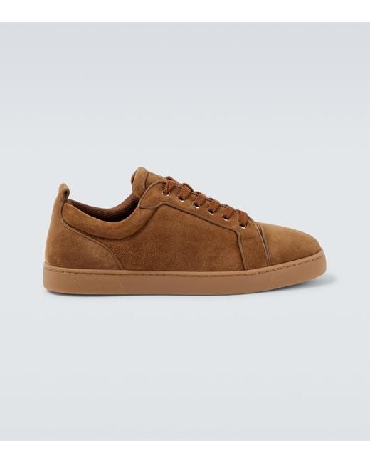 Christian Louboutin Brown Louis Junior Suede Sneakers for men