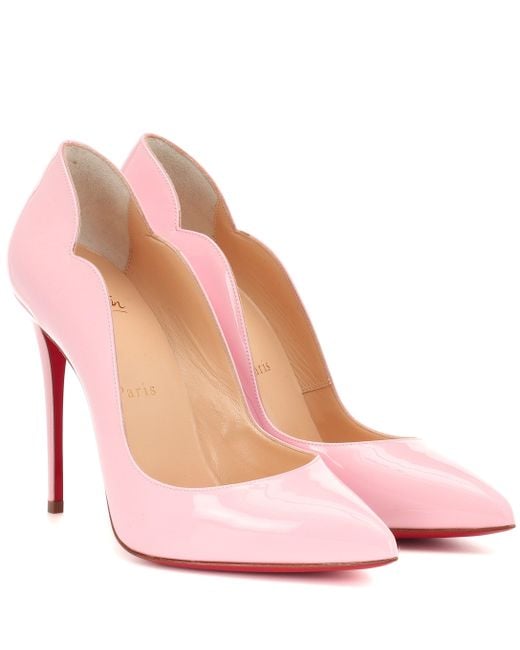 Christian Louboutin Pink Hot Chick 100 Patent Leather Pumps