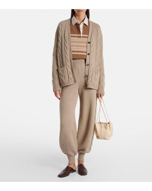 Loro Piana Natural Napier Cashmere Sweatpants