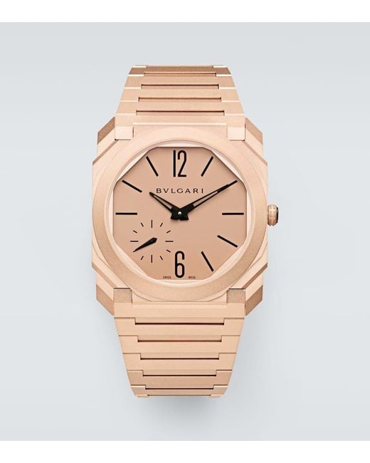 BVLGARI Natural Octo Finissimo 18Kt Rose Watch for men
