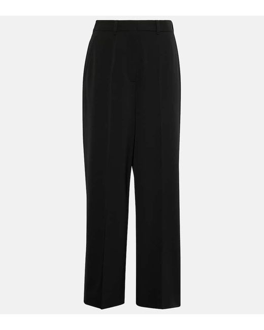 Stella McCartney Black Wool-blend Straight Pants