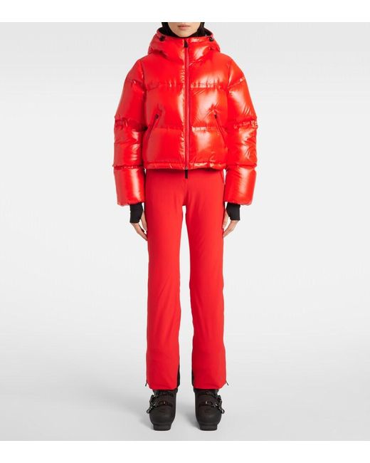 Aztech Mountain Red Minnie Nuke Suit Down Ski Jacket