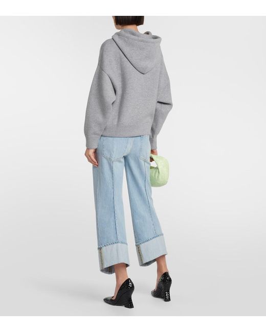 Bottega Veneta Gray Cashmere-Blend Hoodie