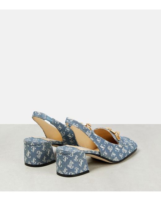 Jimmy Choo Blue Diamond Tilda Denim Slingback Pumps