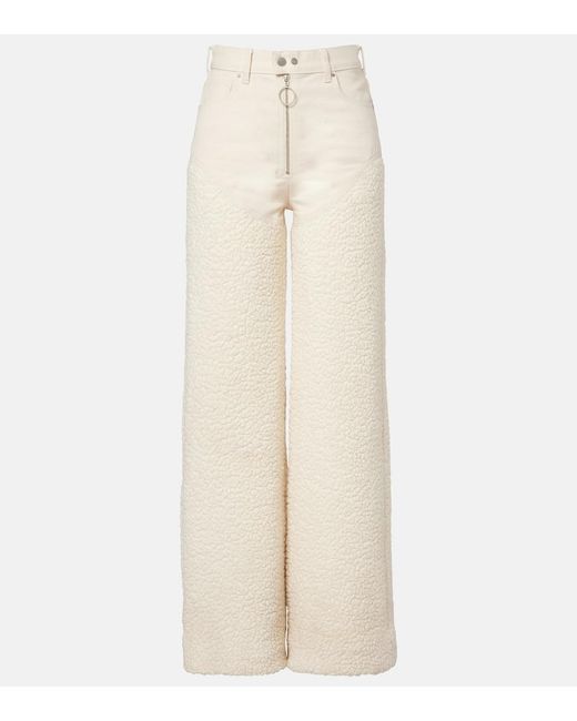CORDOVA Natural Kozzy Wool-Blend Wide-Leg Pants