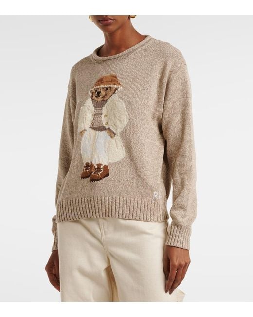 Polo Ralph Lauren Natural Polo Bear Cotton Roll-neck Sweater