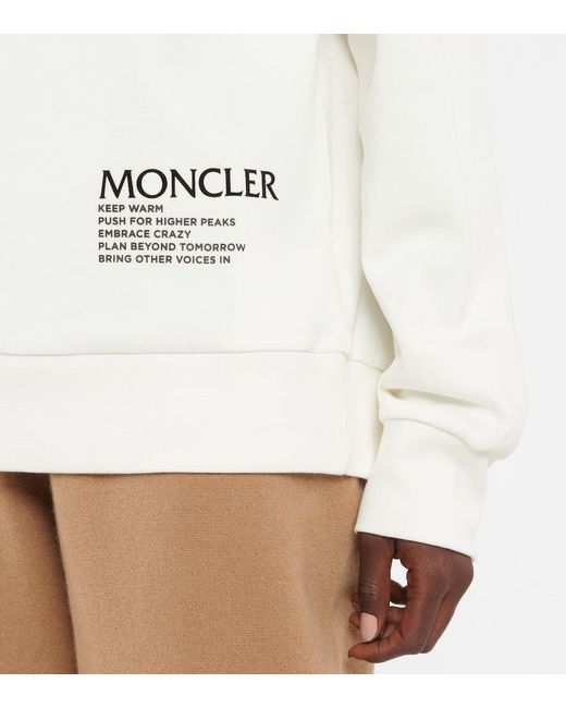Moncler White Cotton-Blend Sweatshirt