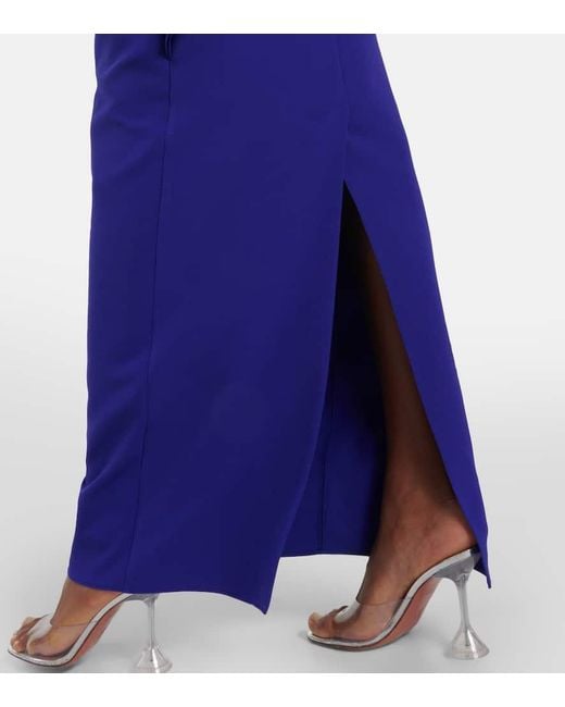 Safiyaa Blue Maxikleid Boat N Flared