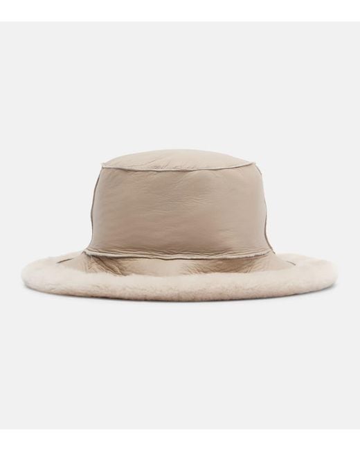 Sombrero De Piel Con Borrego Brunello Cucinelli de color Natural