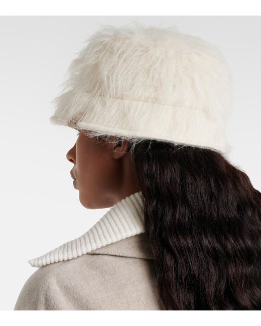 Brunello Cucinelli Natural Alpaca-Blend Bucket Hat