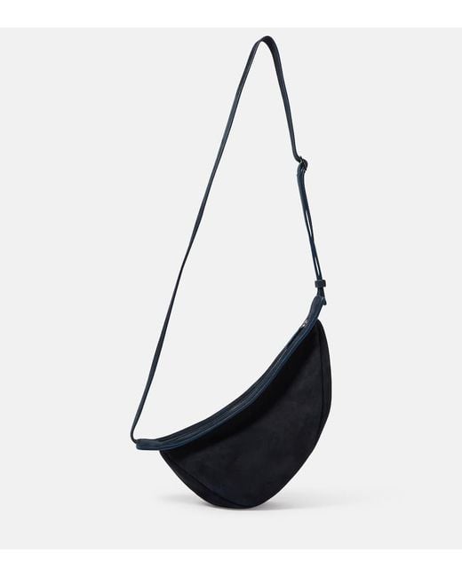 The Row Black Slouchy Banana Leather Crossbody Bag