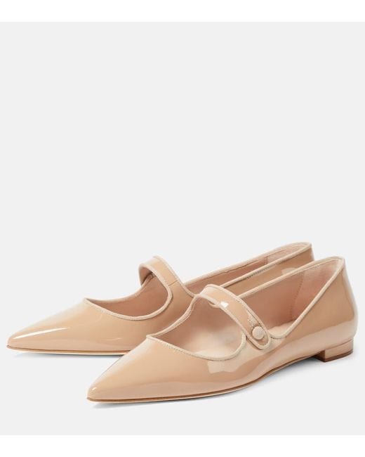 Ballerine Campari di Manolo Blahnik in Natural