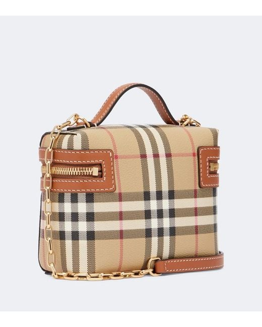Burberry Brown Check Mini Vanity Bag