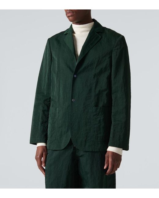 Burberry Green Single-Breasted Blazer for men