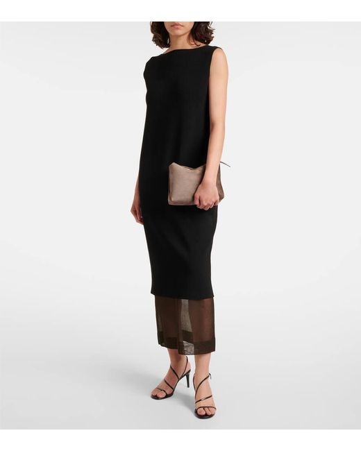 Khaite Brown Lina Suede Crossbody Bag