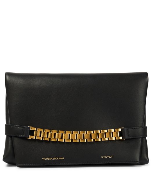 Victoria Beckham Chain Leather Pouch in Black Lyst