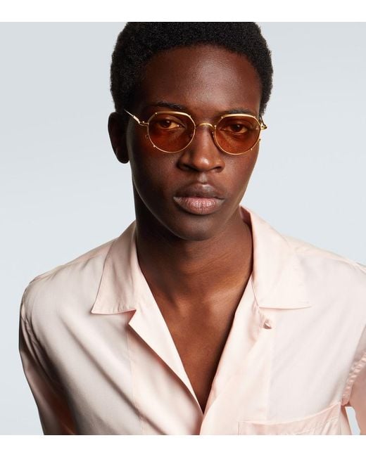 Jacques Marie Mage Brown Hartana Round Sunglasses for men