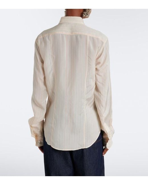 Dries Van Noten White Striped Shirt