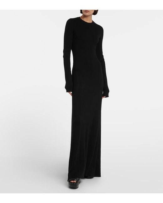 Rick Owens Black Platform Clog Mules
