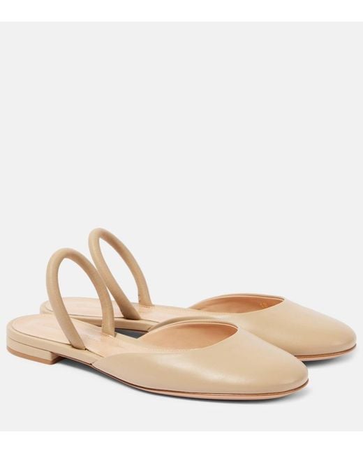 Gianvito Rossi Natural Leather Ballet Flats