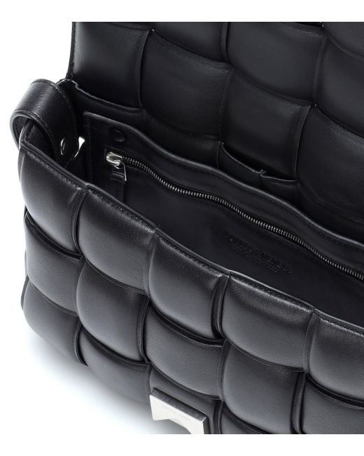 Bottega Veneta Padded Cassette Leather Shoulder Bag in Black - Save 15% ...