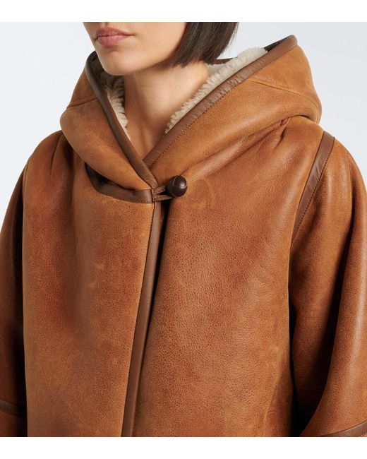 Isabel Marant Brown Amiel Hooded Leather Jacket