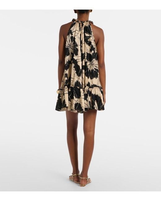 Poupette Black Cleo Floral Halterneck Minidress