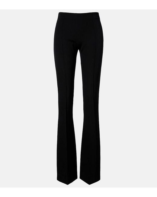 The Row Black Fabien Wool Cady Flared Pants