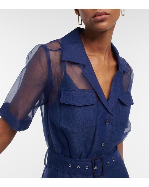 Staud Blue Millie Maxi Dress