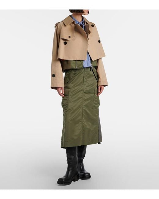 Sacai Natural Padded Cotton-Blend Bomber Jacket
