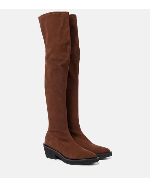 Robert Clergerie Brown Tenny Suede Over-The-Knee Boots