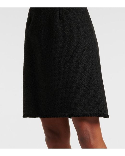 Dolce & Gabbana Black Dg Wool-Blend Tweed Minidress