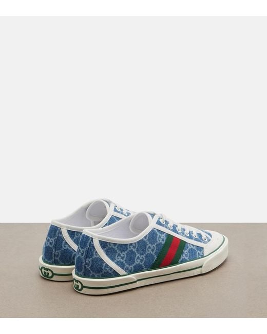 Gucci Blue Tennis 1977 Gg Denim Sneakers
