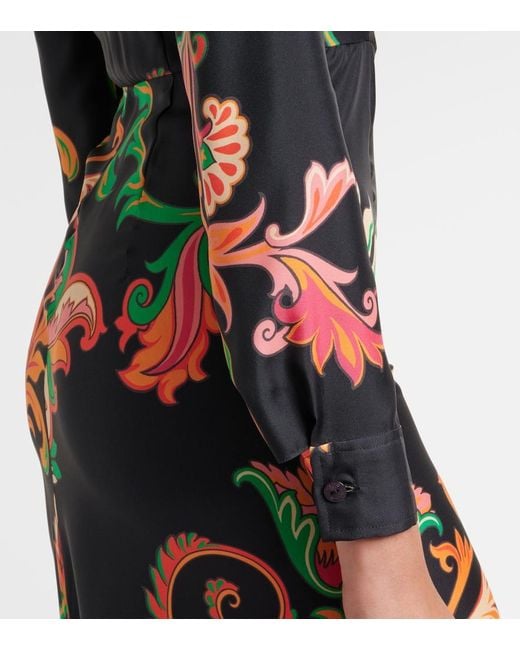 Etro Black Silk Shirt Dress