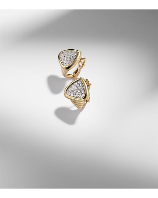 Marina B White Trisola 18Kt Earrings With Diamonds