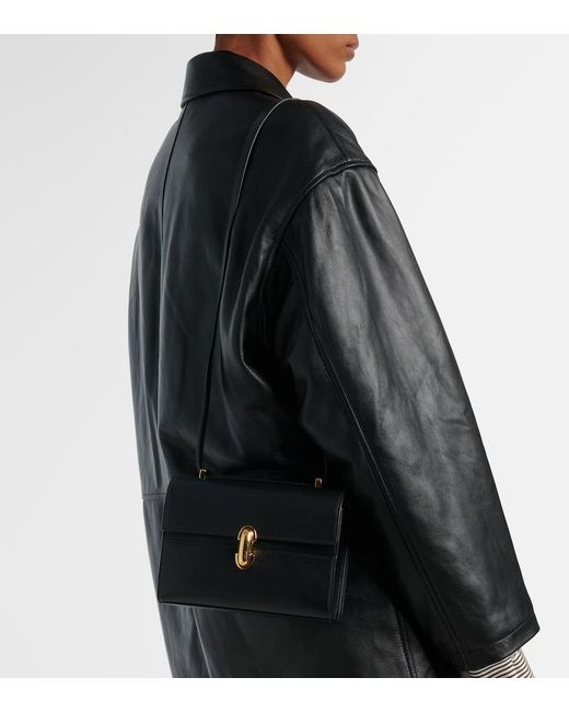 SAVETTE Black Symmetry 19 Mini Leather Shoulder Bag