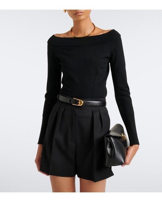 Max Mara Black Wool-Blend Sweater