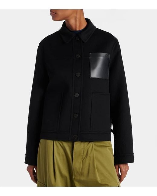 Veste En Laine Et Cachemire Loewe en coloris Black
