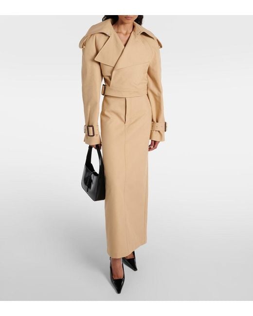 Wardrobe NYC Natural Cropped Cotton Jacket