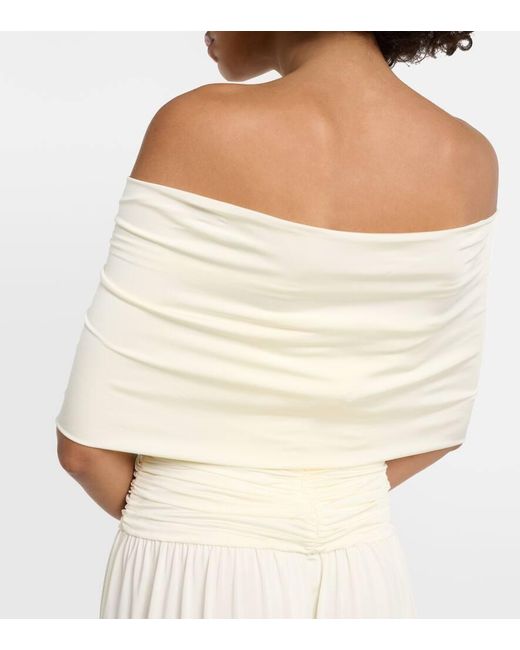 Abito Lungo Con Scollo Bardot di Magda Butrym in White