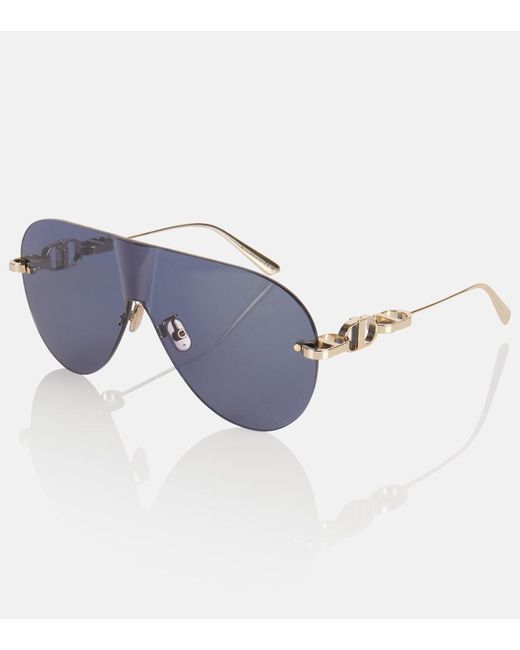 Dior Blue Cd Chain M2U Shield Sunglasses