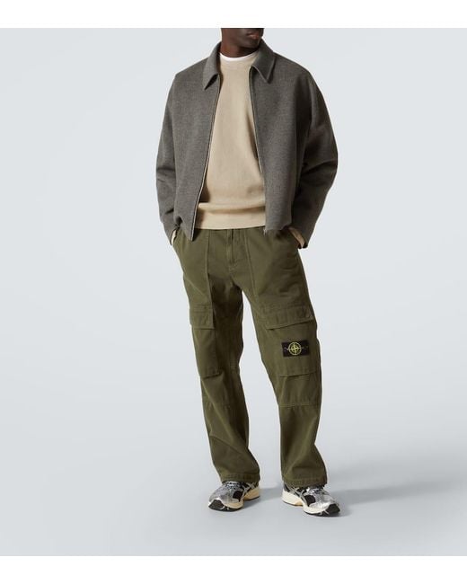 Stone Island Pullover Compass Aus Baumwolle in Natural für Herren