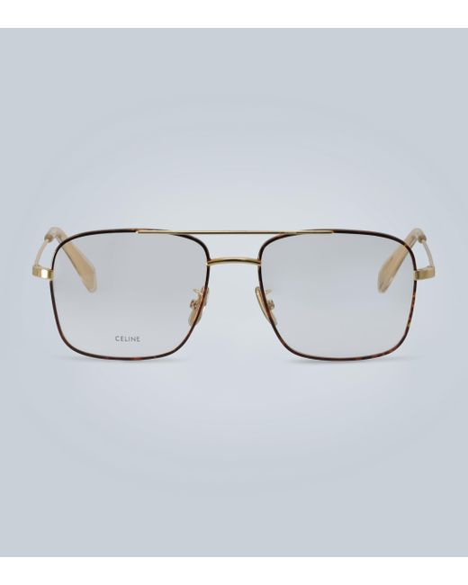 Céline Multicolor Double-bar Metal Frame Glasses for men